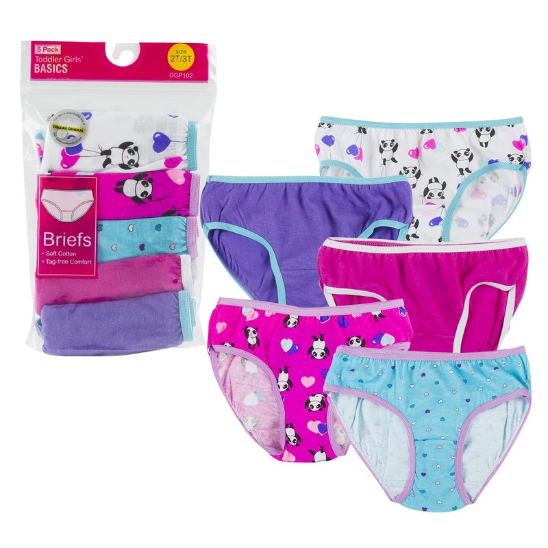 Panties 5pk 2T-3T Cotton 4sea-74628