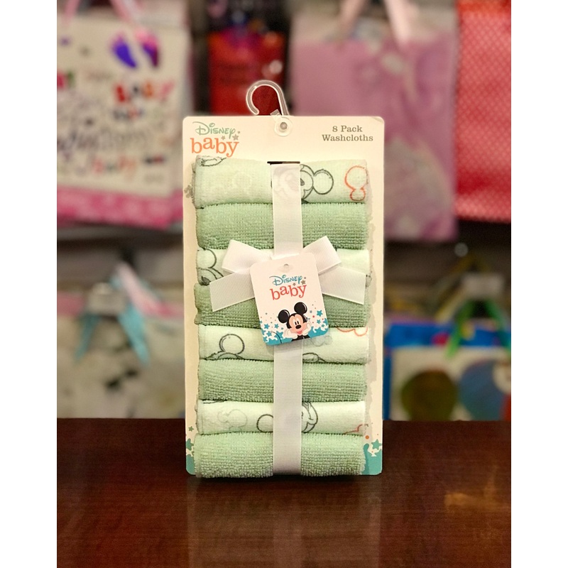 Washcloth 8pk Mickey 4sea-55579