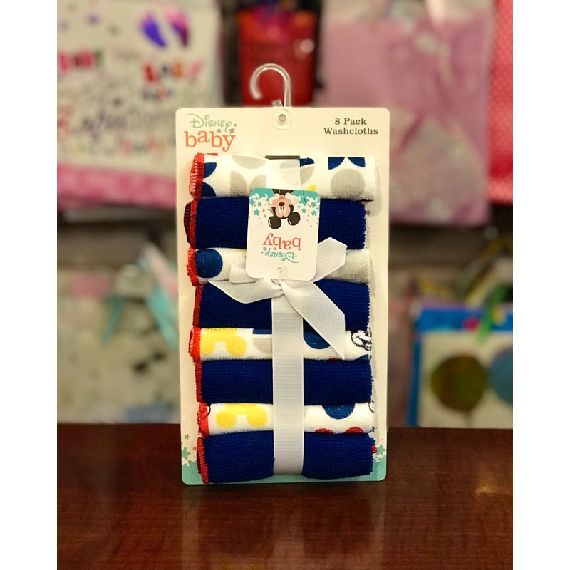 Washcloth 8pk Mickey 4sea-55580