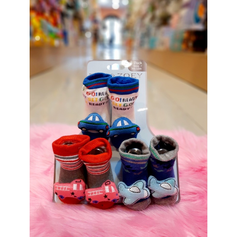 Bootie 3pk 0-12M Boys 4sea-75855