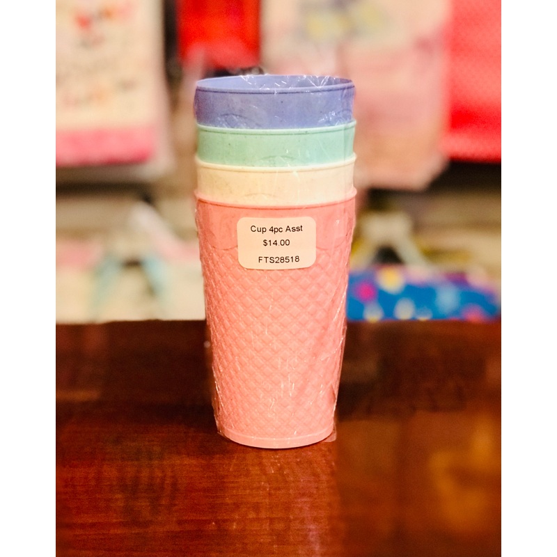 Cup 4pc Asst Colors fts28518
