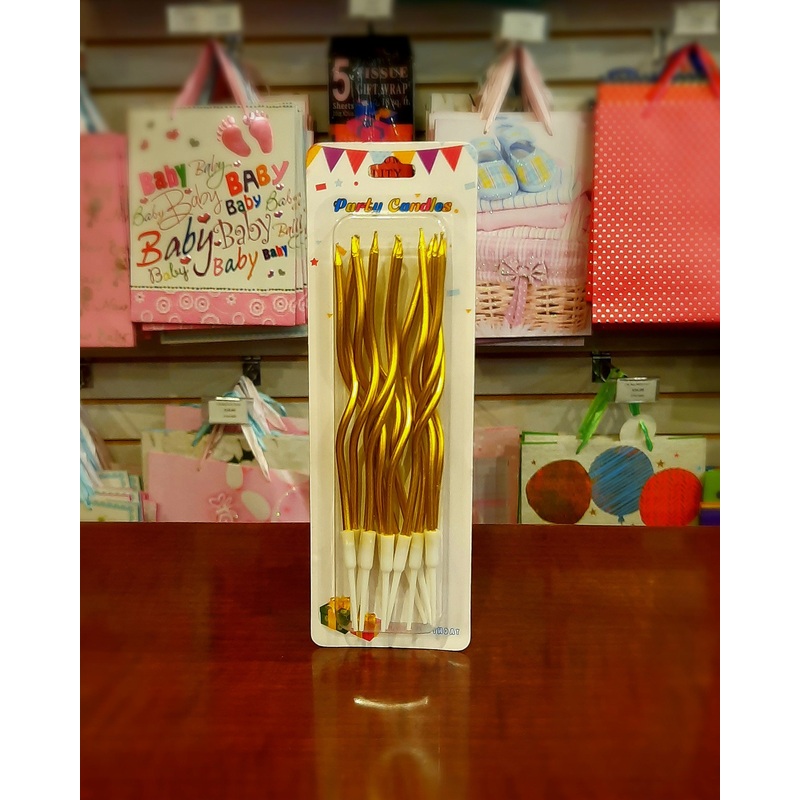 Party Candle Tall Swirl Design