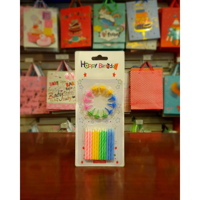 Party Candle w/Holder 24pc