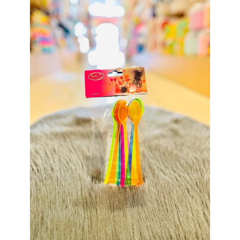 Party Spoons Florescent 12pk 6