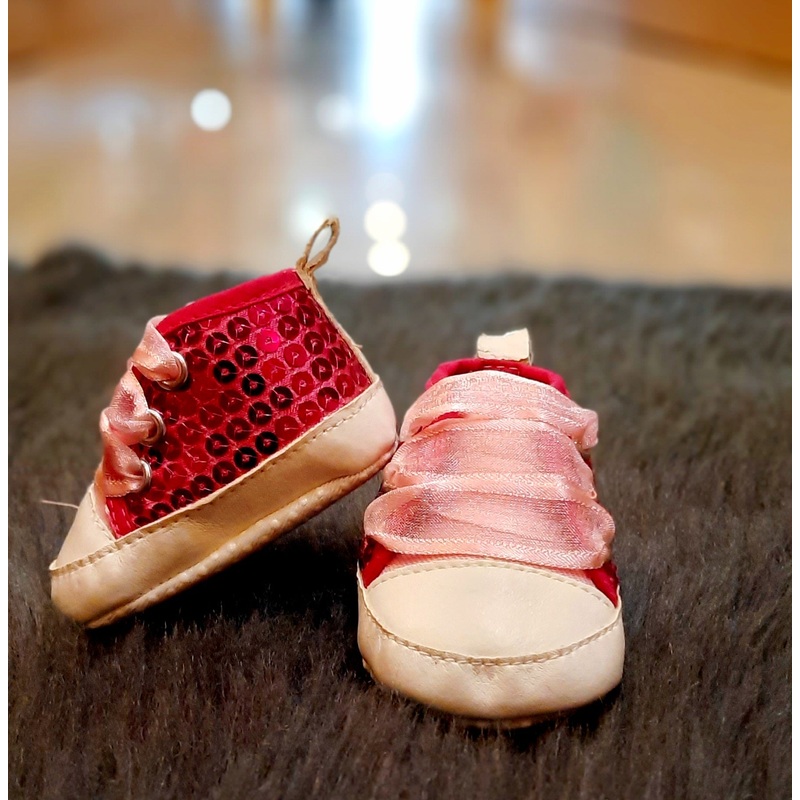 Shoe-Girls NB Pink Glitter ap10065