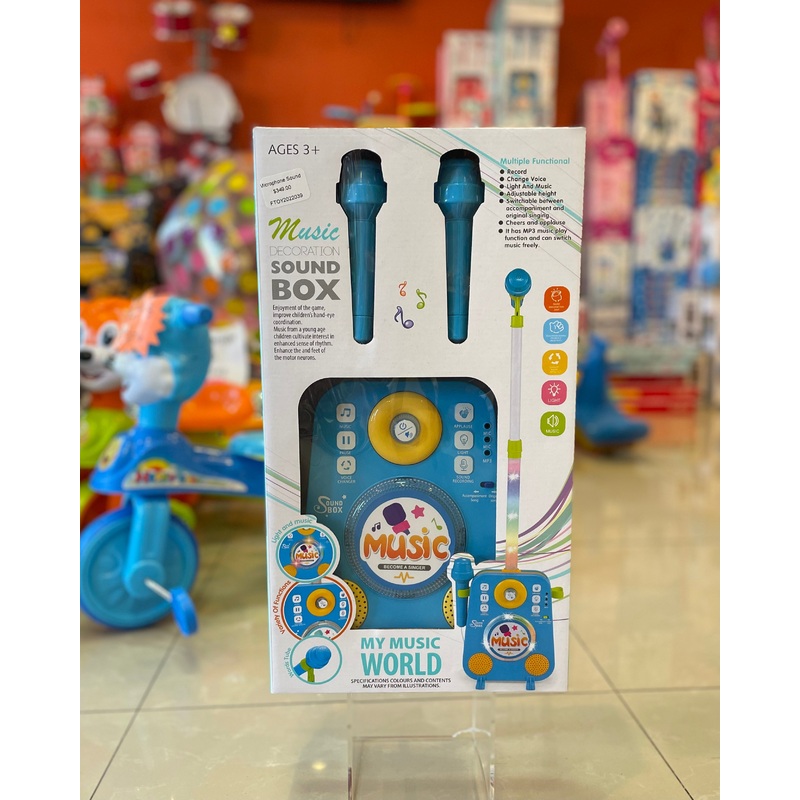Toy Microphone Sound Box Blue  Ftoy2022039