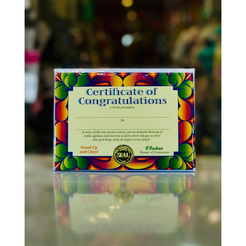 Certificate of Congratulations bpscg084