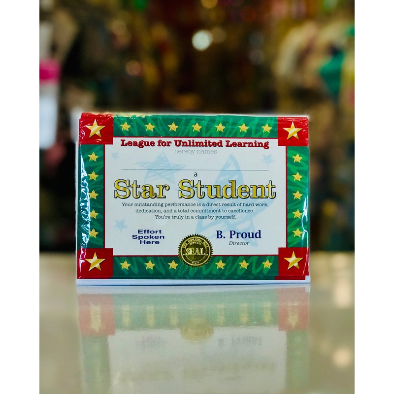 Certificate Star Student bpscg075