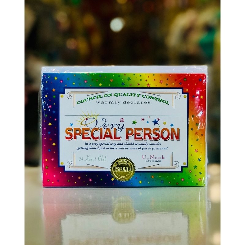 Certificate Very Special Person bpscg073