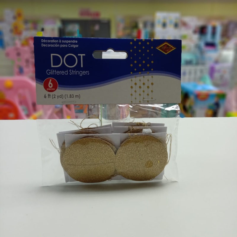 Glittered Dot Stringers Gold BPS53307
