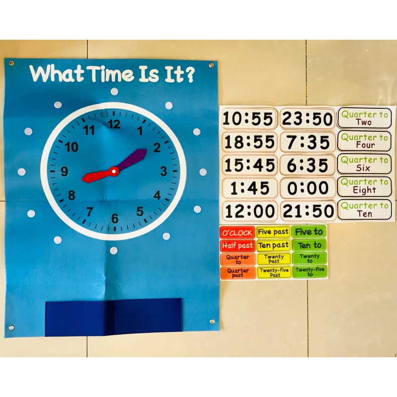 Kids Learning Clock Mat FTS32465
