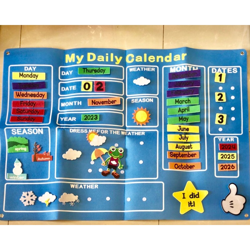 Kids My Daily Calendar Mat FTS32466