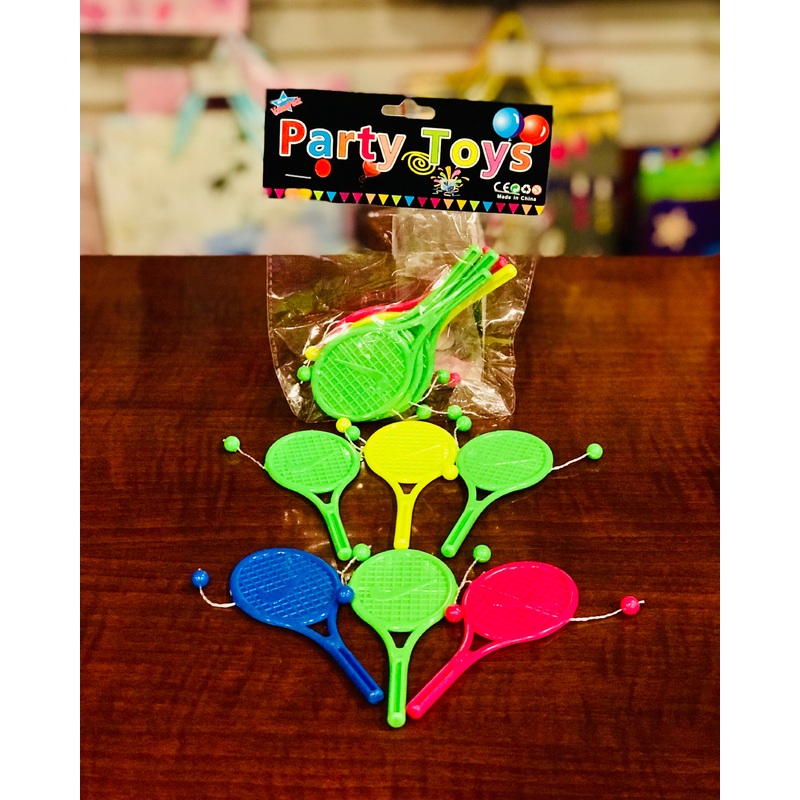 Party Toy Racket Ball 6pc Bag FTS19428