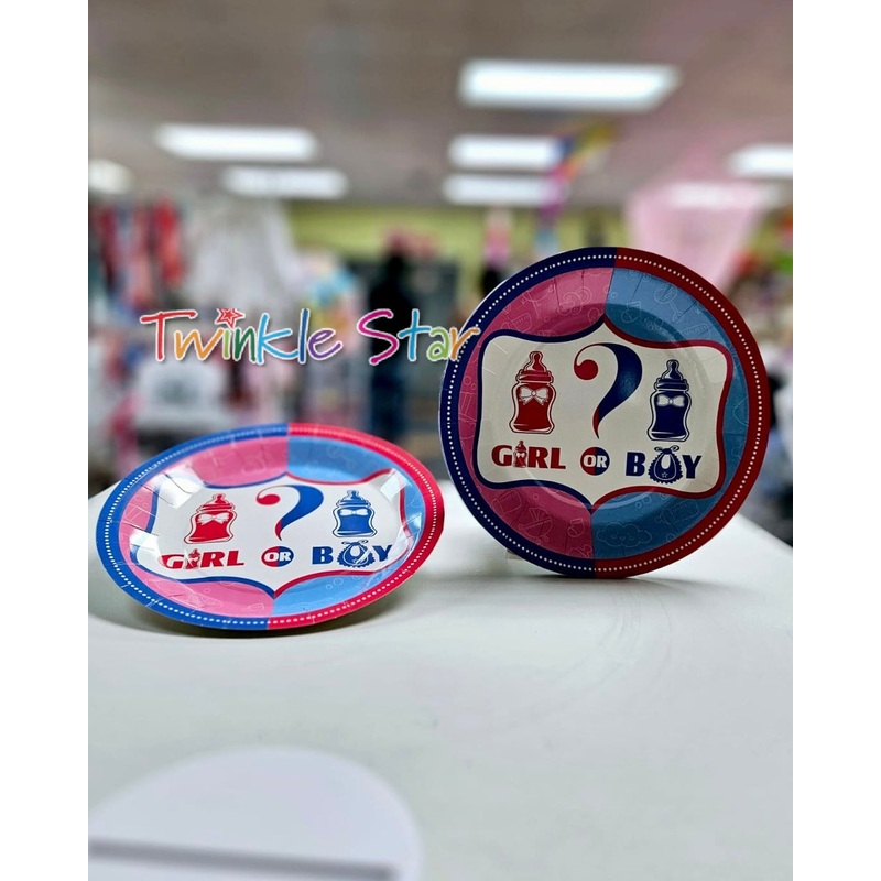 Gender Reveal 9 Plates 10pk FTS32531