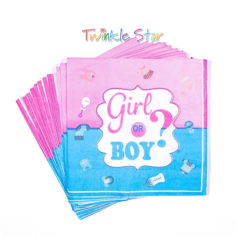 Gender Reveal Napkins 20pk FTS32533