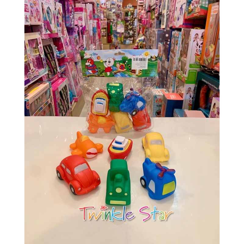Squeaky Toy Vehicles 6pc FTS17357