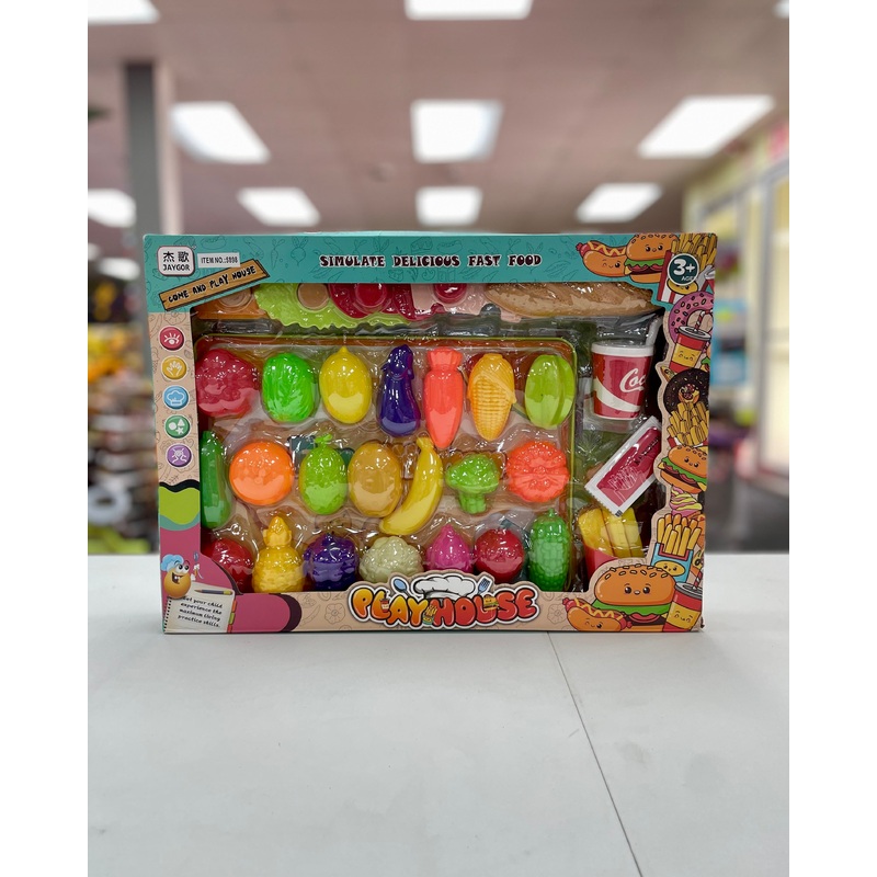 Toy 37pc Fruit Set in Window  FTOY2024088