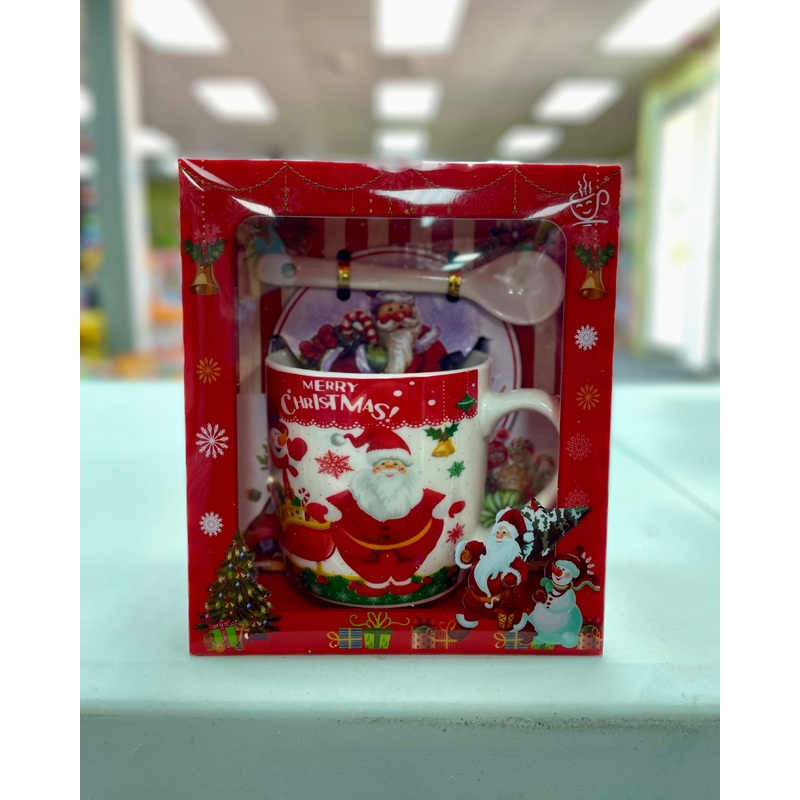 Christmas Ceramic Mug & Spoon fts15604