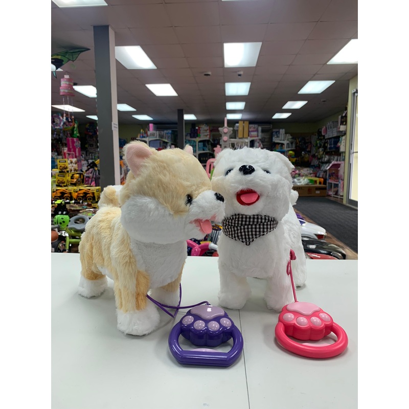 Plush Walking & Barking Dog on Leash FTS17931