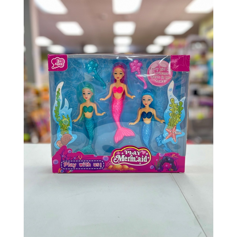 Toy Mermaid Doll 3pc Ftoy2024081