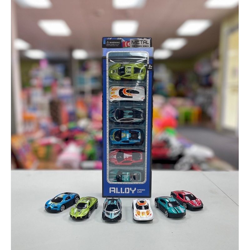 Toy Metallic Cars 6pc FTOY2024107