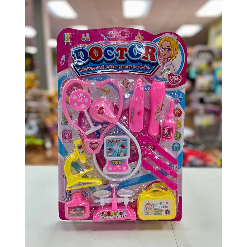 Toy Pink Doctor Set on Card FTOY2024068