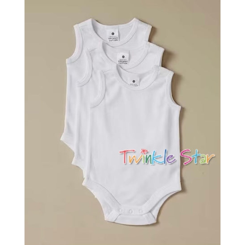 Baby Onesie Sleeveless 3pk FTS40309-9M
