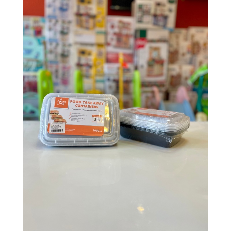 Disposable 5pk Food box 1000ml FTS20046