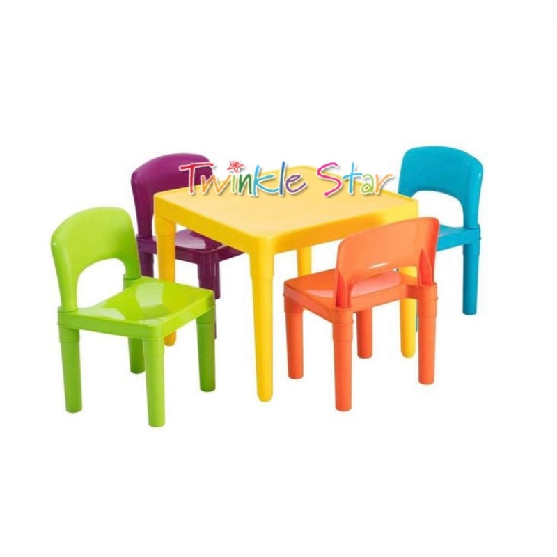 Table & Chair 5pc Plastic Colour FTS32304
