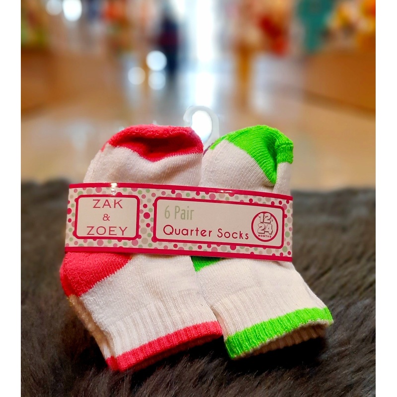 Girls Qtr Socks jvc-zy8051.12-24