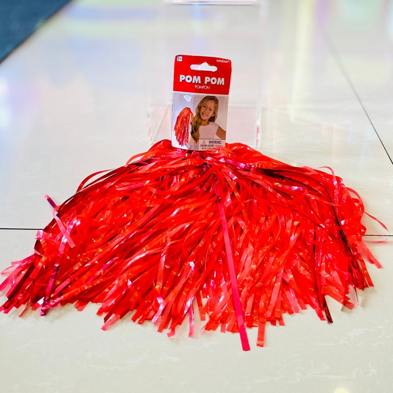 Party Red Pom Pom