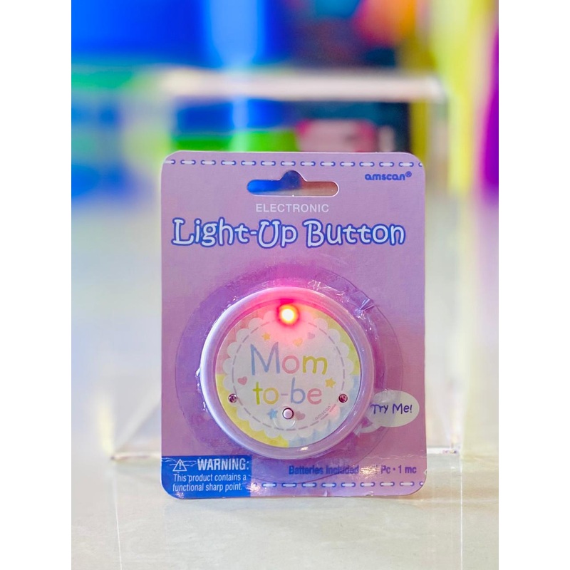 Shower Mom to be Light Button