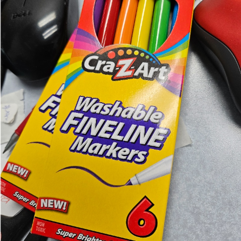 Washable fineline markers 6pk 10014