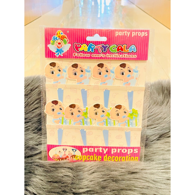 Party Cupcake Deco Baby 8pc/Ca FTS19678