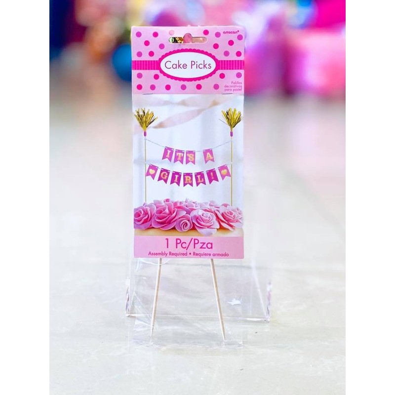 Shower Its A Girl Cake Pick