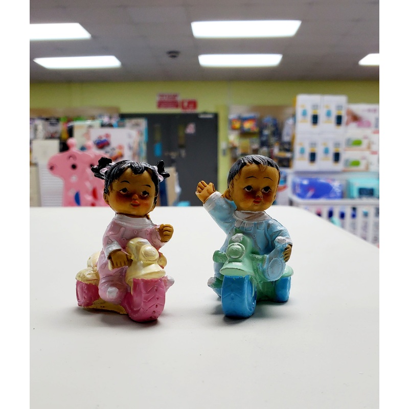 Token Ceramic Baby on Tricycle  FTS23071
