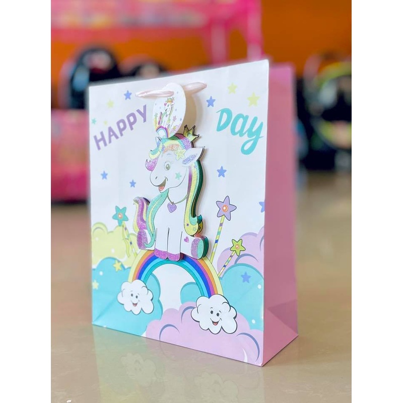 Gift Bag Unicorn 3D 12.5×12.5 fts11687