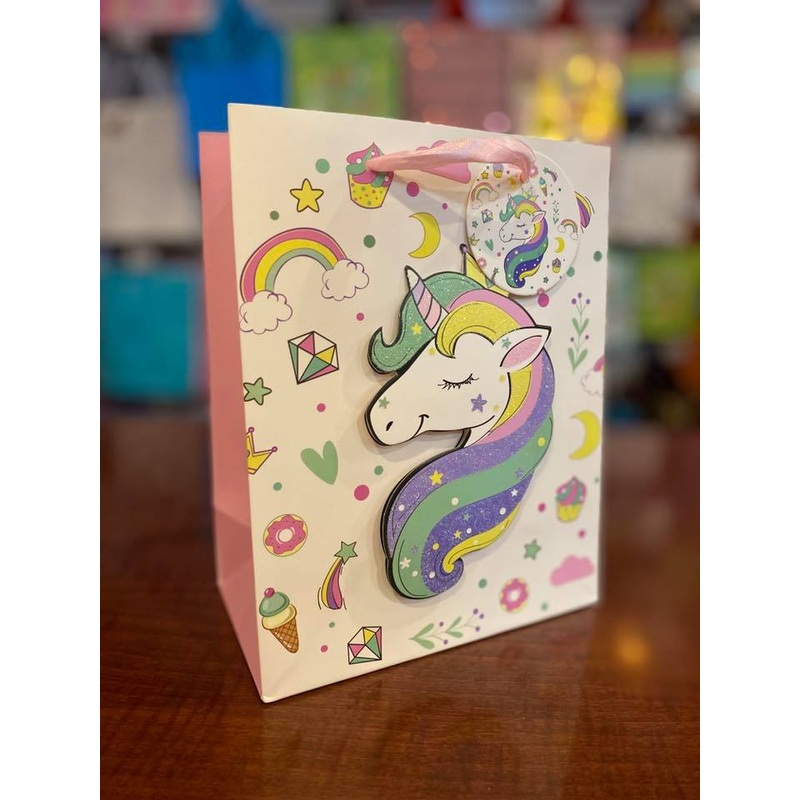 Gift Bag Unicorn 3D 7×9 fts11686