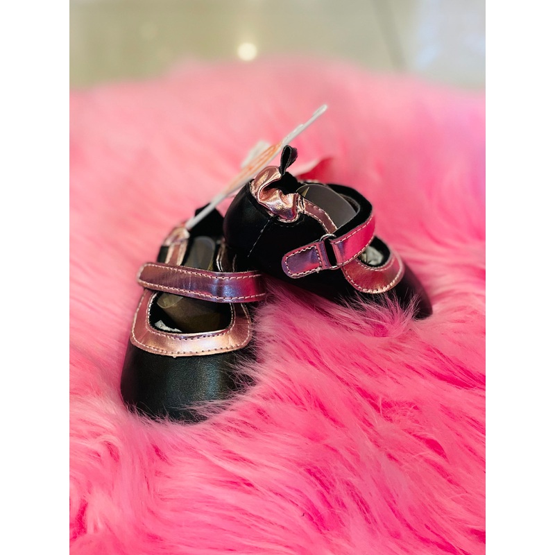 Shoe-MJ Blk w/Metallic Pink luna6092