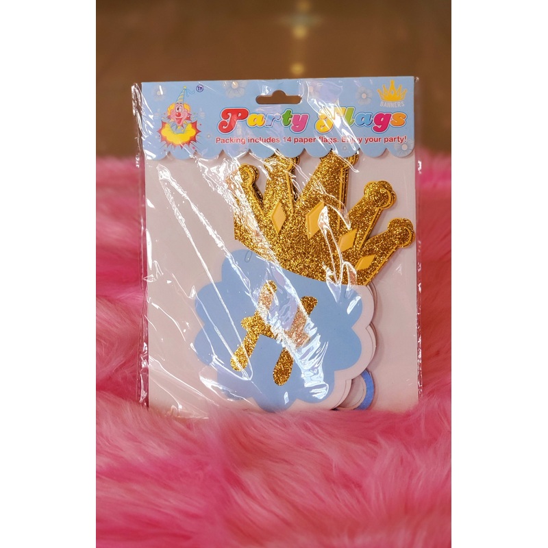 Party Banner H/Bday w/Gold Tri