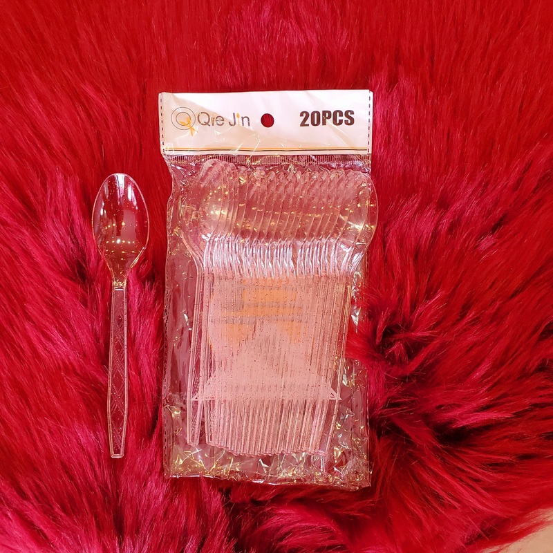 Party Spoon Transparent w/Glit
