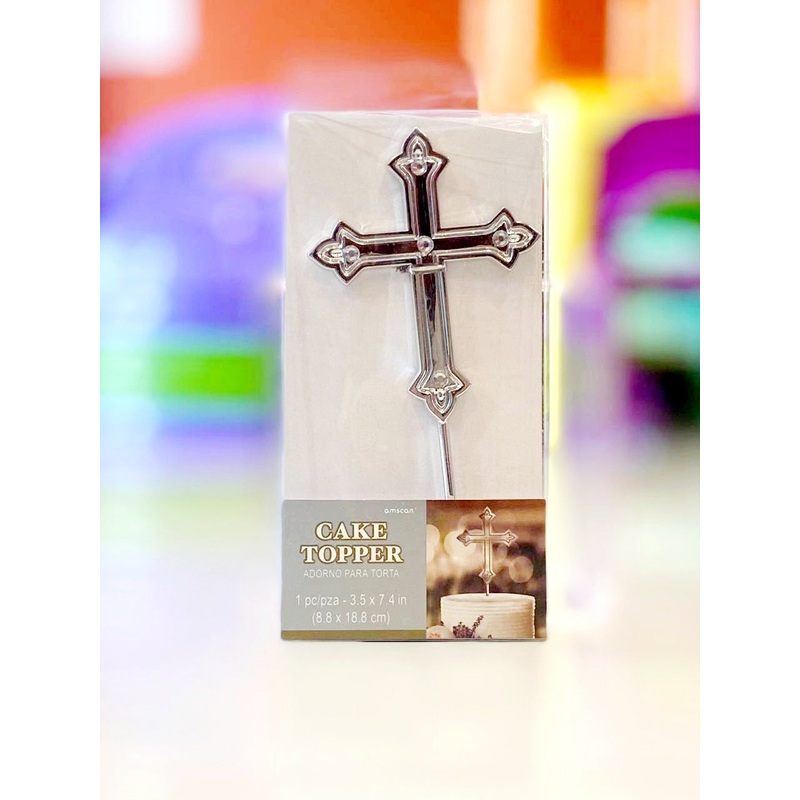 Shower Cake Topper- Cross