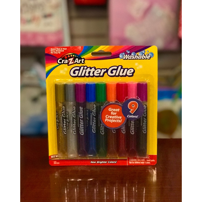 Craft Glue-Glitter Tubes 9ct CA11300