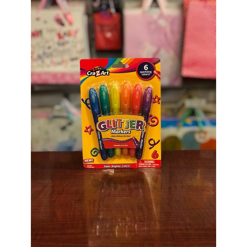 Craft Markers-Glitter 6ct ca10050