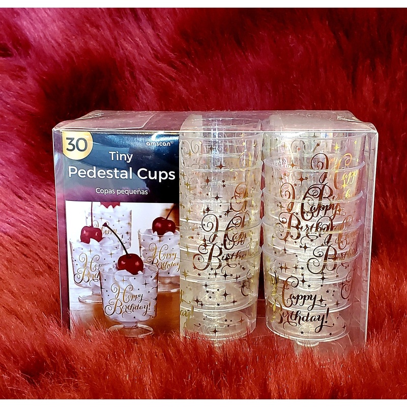 Gold Bday Pedestal Mini