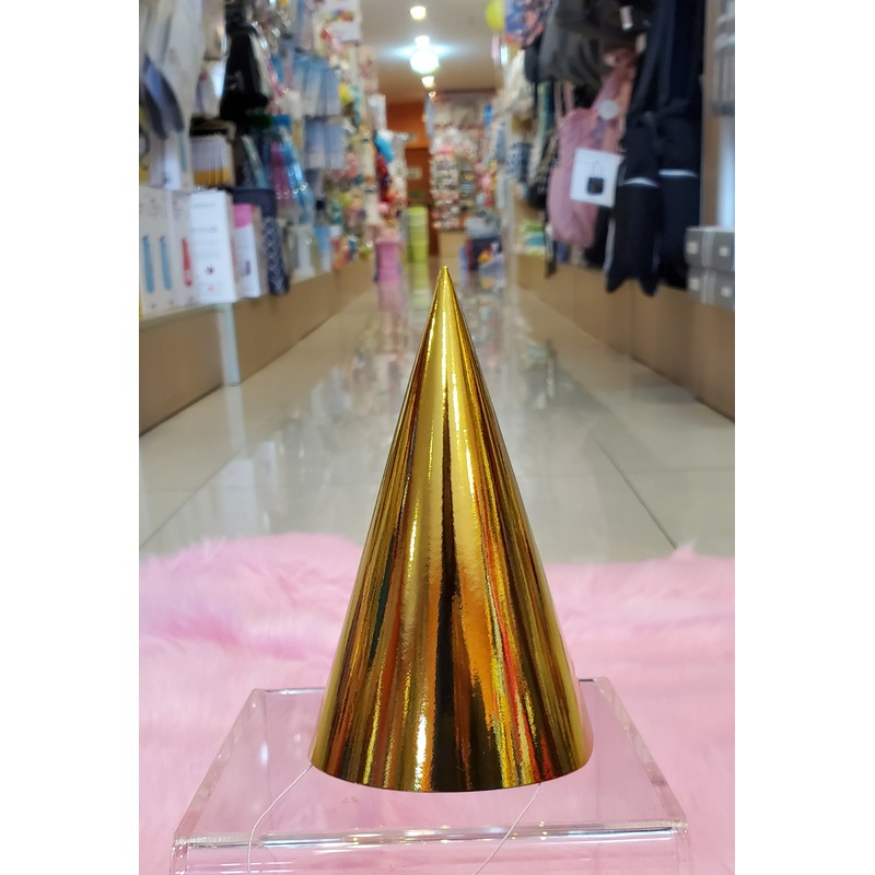 Hat-Gold Foil Cone Shape 1pc BPS66002