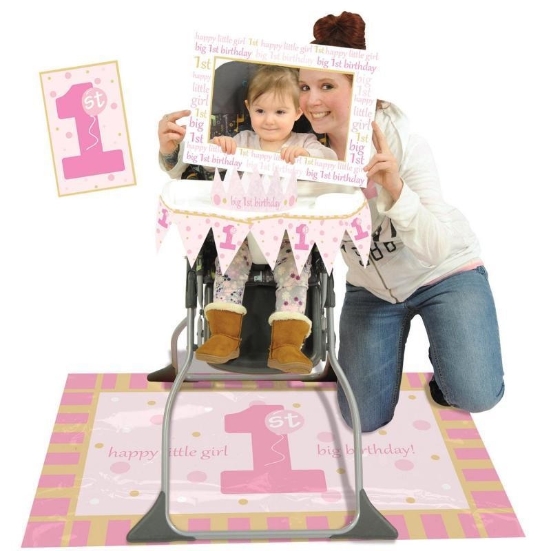 High Chair Deco Kit Girl 1st BPS57522-P
