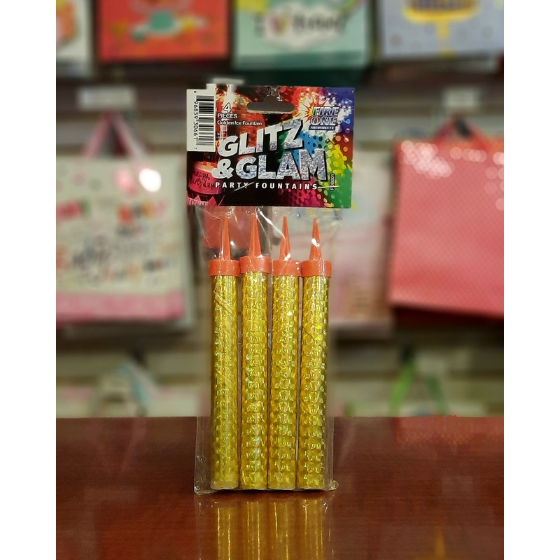 Party Candle-Firework-Golden FOB001