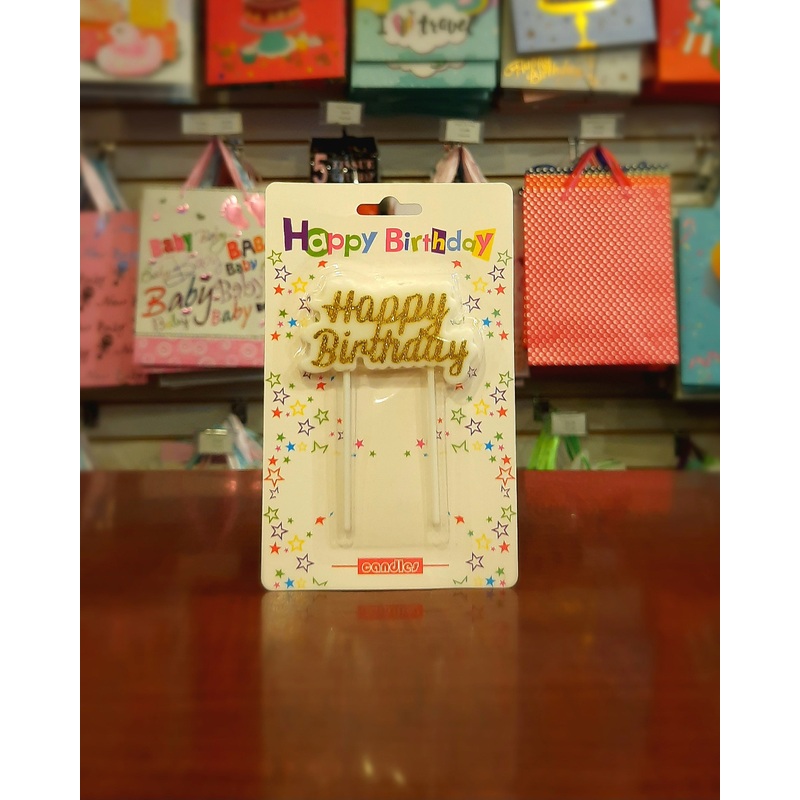 Party Candle H/Bday on 2 Stick