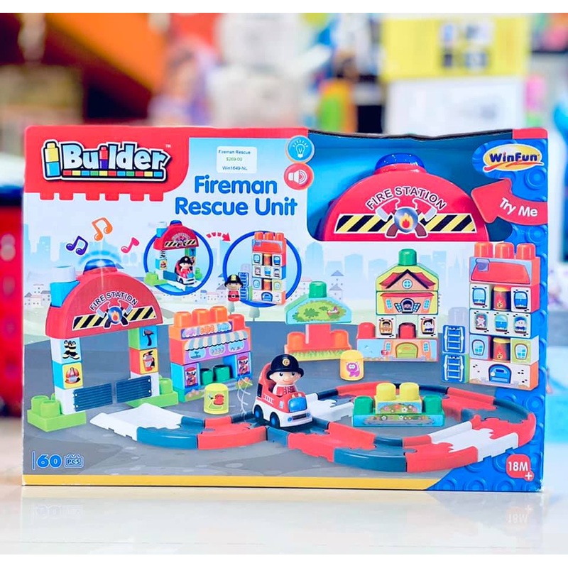 Toy Blocks Fireman Rescue win1649